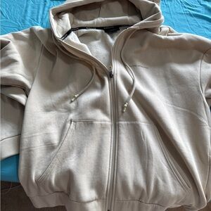 Alphalete Cream Zip-Up Jacket